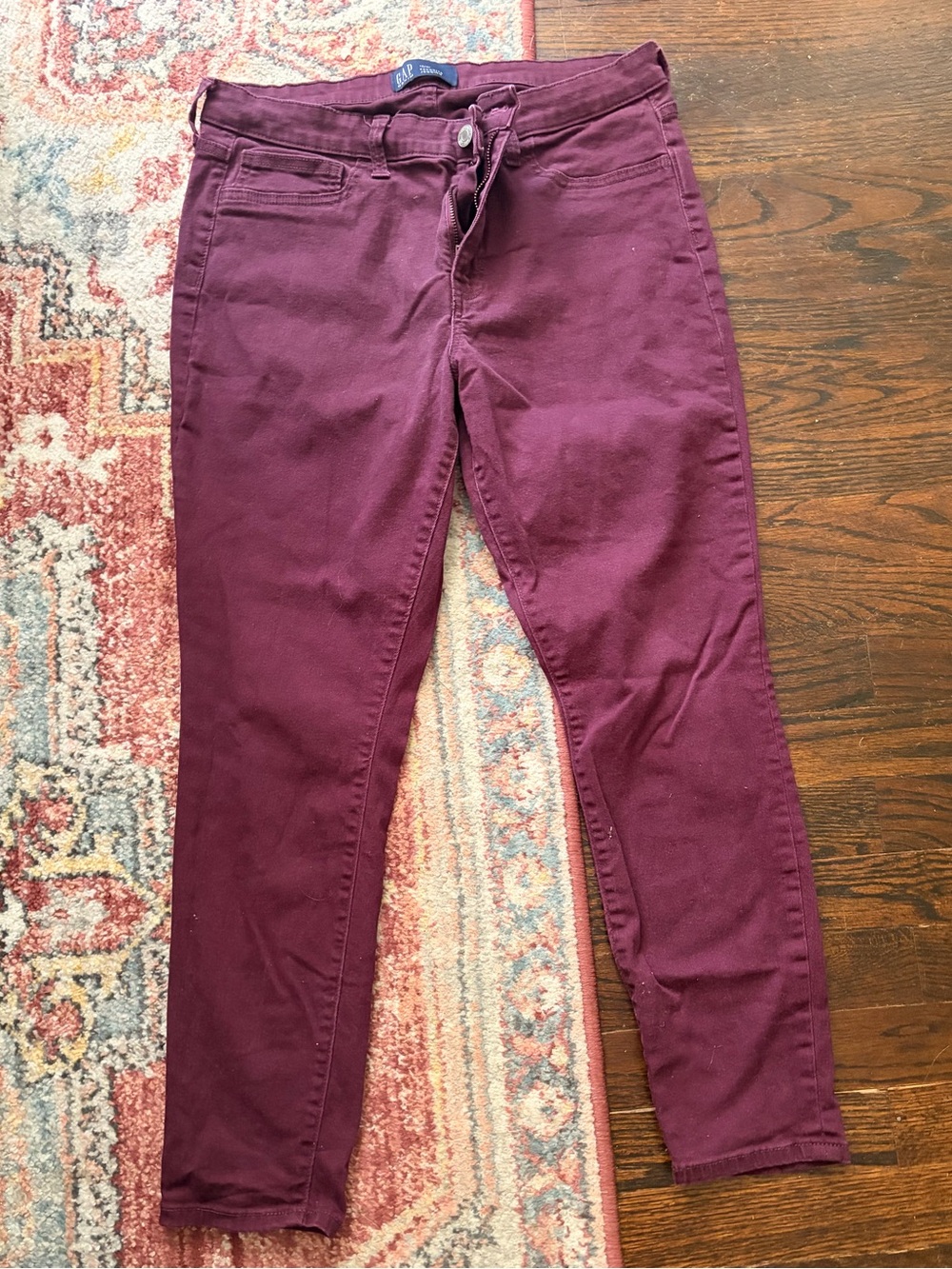 GAP Women's Maroon Skinny Jeans